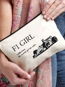 1 Stück lässige, retro, coole Mädchen Rennprint Kosmetiktasche, Make-up-Werkzeug Aufbewahrungstasche, Reise-Kulturtasche, Geburtstagsgeschenk, Raumdekoration, Tasche, Kosmetiktasche, Schminktisch, Reise, Kosmetiktasche, Reiseessentiell, Aufbewahrungstasche, Reiseessentiell, Kosmetik-Aufbewahrungstasche, Kosmetiktasche, Kosmetik-Aufbewahrungstasche, Aufbewahrungstasche, Kulturtasche, Schreibtisch-Aufbewahrungstasche, Kosmetiktasche, Make-up-Tasche, Kosmetik-Aufbewahrung, Schminktisch-Accessoire, Make-up-Tasche, Kosmetiktasche - Verschiedenfarbig - Übersicht 7