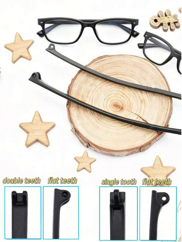 Eyeglass Repair Kit Tools,Glasses Temple,Replace Spectacle Temple, Replace Glasses Arm,Replace Glasses Leg,Glasses Straps,Glasses Ear Cushion,Nose Pads,Lens Cleaning Wipes,Glasses Screwdriver,Repair And Replacement Tools For Adult Glasses