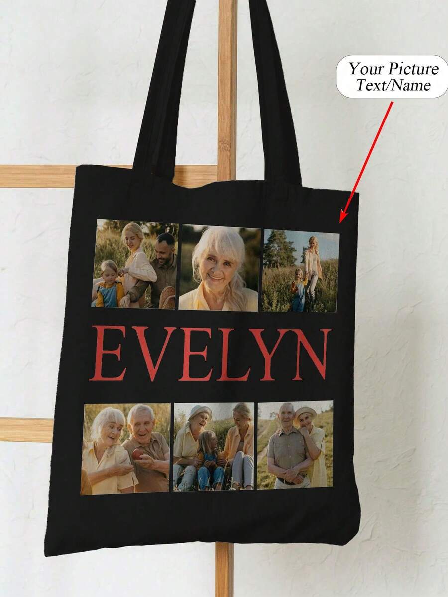 Custom Tote Bag-Personalized Photo Collage Tote Bag-Personalized Gift For With Photo-Tote Bag-Canvas Tote Bag-Cute Tote Bag-Large Tote Bag - Multicolor - View 1