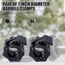 Goreem Par De Abrazaderas para Pesas, Bloqueo De Liberación Rápida, 1 Pulgada De Diámetro, Barras Estándar, Placas De Peso, Clips para Collar, Levantamiento De Pesas, Entrenamiento Físico (Rojo) - Rojo - Ver 3