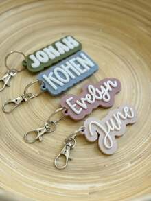 Custom Acrylic Name Keychain, 3D Name Keychain, Backpack Keychain, Keychain, Personalized Name Keychain, Diaper Bag Tag, Keychain, Back To School Gifts .,Festive Calendar,Travel Organizer - Name Fish Mouth Buckle - View 3