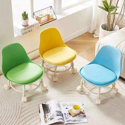 1 pieza Taburete giratorio minimalista, ruedas silenciosas de caster gruesas y resistentes, adecuado para tareas domésticas, aprender a caminar, alivio de la fatiga, para adultos o niños de peso ligero