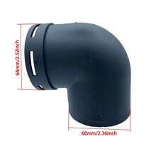 1 pieza Tubo de calefacción de aire de 60 mm de diámetro x 100 cm de longitud, conector de escape de salida, adecuado para el conector de conducto de salida del calentador Webasto Eberspaecher