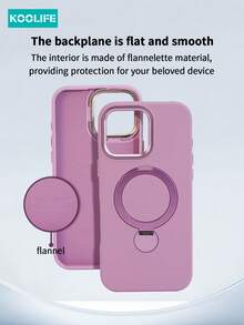 Koolife 360°旋转支架手机壳，防震气垫全包保护，液态防滑PC+TPU材质，独立按键，兼容 17 Pro Max/17/17 Pro/17 Air/15/15 Plus/15 Pro/15 Pro Max/16/16 Plus/16 Pro/16 Pro Max/16e - 紫色 - 查看 8