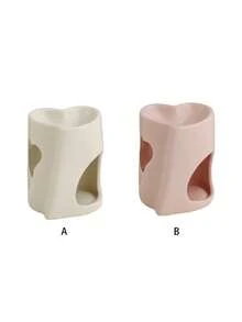 Difusor de aromas em formato de coração (1 unidade) - Estilo minimalista, feito em cerâmica, decoração natalina, também pode ser usado como porta-velas, difusor de óleos essenciais e porta-velas de chá | Ideal para presente, feriados, festas, casa, mesa de trabalho, acessório para ioga e meditação. - Multicolorido - Ver 11