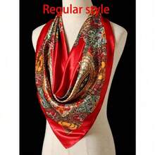 1pc Simple Printed Square Scarf, New Spring Fashion Bandana For Women, Can Be Used As Belt,Bag Decoration,Ribbon, Headband Or Headscarf Bandana,Hair Band,Head Band Ideal For Dressing Up Your Look