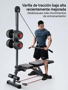 Banco Para Ejercicio Multifuncional Plegable Gym Casa - Negro - Ver 8