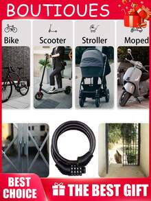 Cadena de bicicleta de 60 cm de longitud (23,62 pulgadas). Candado de bicicleta extensible y reajustable. Cadena de bicicleta segura apta para bicicletas de montaña, bicicletas de carretera, bicicletas eléctricas y patinetas. Accesorio antirrobo.