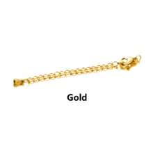 10pcs Stainless Steel Extended Tail Chain Lobster Clasp Tail Chain Bracelet Necklace Closing Extension Chain DIY Jewelry Making Accessories Bracelet Necklace - Yellow Gold - View 9