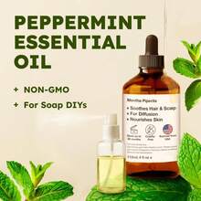 Orange Essential Oil - 4 Fl Oz - Essential Oil For Diffuser Sweetens Your Environment For Calmer Surroundings - Brazilian Orange Rinds, DIY Soap Making Scents - Peppermint - View 2