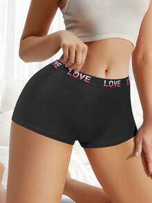 Bộ 6 món đồ lót nữ, đồ lót ngày Valentine, quần short đen cho nữ. - Nhiều màu - Xem 3