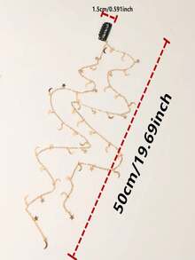 2pcs Golden Star Moon Braided Hair Chain Hairpin For Messy Braid Bohemian Hip-Hop Y2K Style - Multicolor - View 6