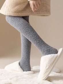 Women's Thigh-High Fuzzy Socks, Soft Warm Long Stockings, Comfortable Plush Slippers - Multicolor - View 9