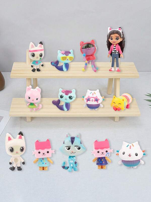  Figura de Gabby's Dollhouse, figura Gashapon modelo D de Gabby, estilo aleatorio, adecuada para decoración de mesa, decoración de habitación y piezas de automóvil. Este es un gran proyecto de decoración, un regalo de cumpleaños o festival perfecto, lo que lo convierte en un regalo ideal para familiares y amigos.