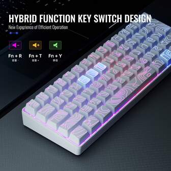 60% Gaming Keyboard, Numeric Keypad And Mouse Set. The Mini Gaming Keyboard Has 61 Keys And Features True RGB Backlighting. Suitable For PC/ Gamers, Typists, Travelers And Business Travelers. It Is Portable.