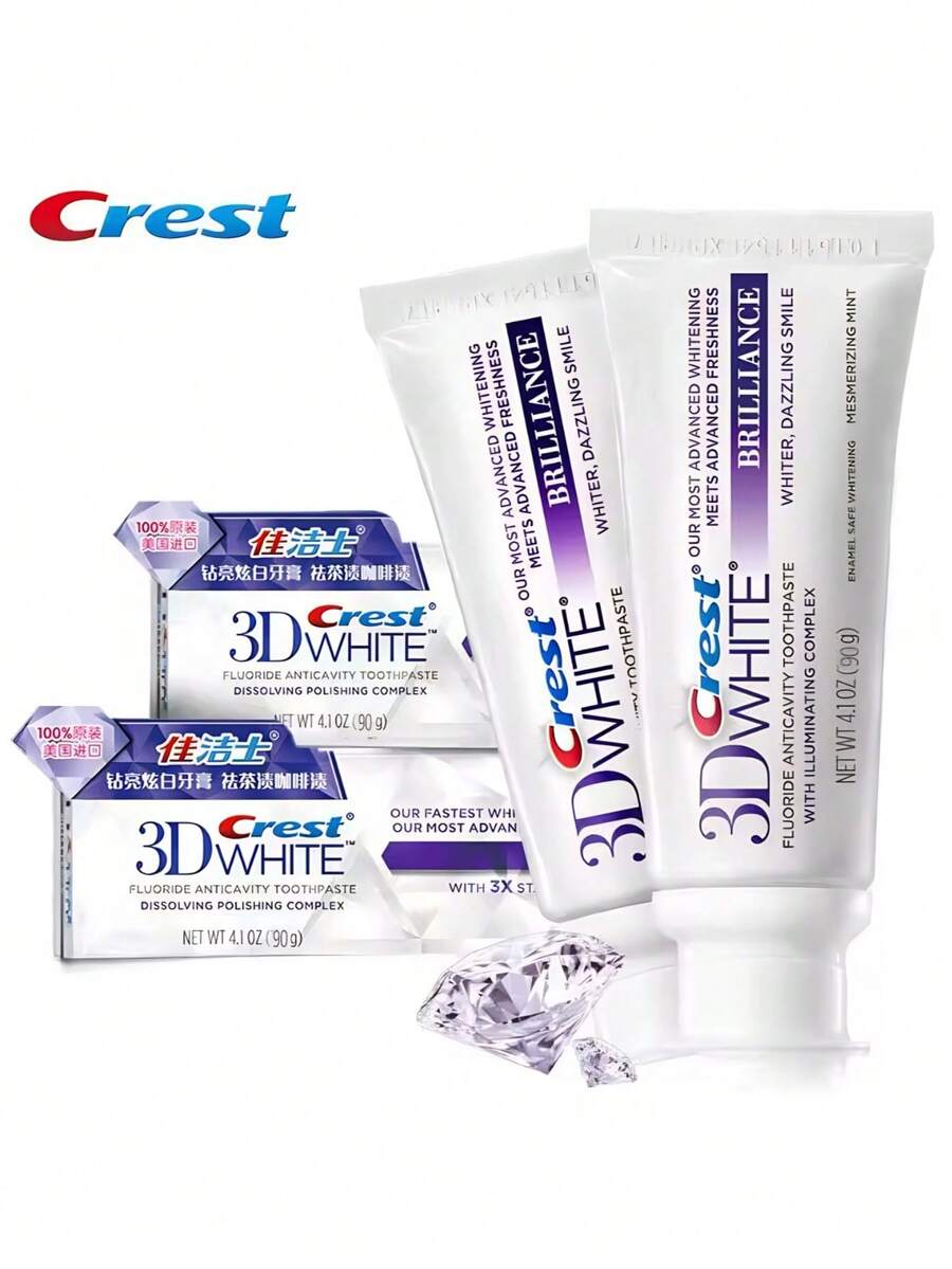 Crest 3D White Original Toothpaste Anticavity Complex Toothpaste Sensitivity Care Activated Charcoal Advanced Teeth Whitening