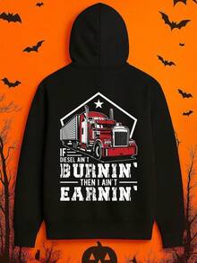 1pc Men'S Funny Buffalo Bill & Wyatt Earp Graphic Hooded Sweatshirt - Vintage Western Humor Design, Warm Lightweight Pullover For Casual & Outdoor Wear, All-Season Comfort, Durable Digital Print, ,Fall Hoodies,Men's Fall Clothes,Street Wear,Halloween,Mens Hoodies,Y2k Clothes,Jesus Hoodie,Thanksgiving Day,Nightmare Before Christmas,Christmas - Black - View 1