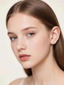 1 Pair S925 Sterling Silver Star Clip-On Earrings For Women, Minimalist Style, Hypoallergenic, Versatile For Party, Daily Wear, Birthday, Valentine's Day Gift, Comes With Elegant Gift Box