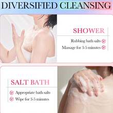 430g草莓/桃子/香草蛋糕沐浴盐，深层清洁控油去角质磨砂膏，滋养保湿防干燥 - 彩色 - 查看 11