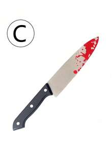 1 pieza Cuchillo de utilería con efecto de sangre, adecuado para juegos de roles, disfraz de enfermera de terror, fiestas de Halloween y actuaciones en el escenario, también para uso diario