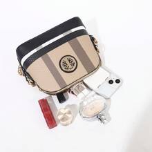 Tepilte's Fashionable Design Small Dome Women's Crossbody Bag, Multi-Pocket Single-Shoulder Bag With Chain Messenger Bag, Double-Closed Zipper Lock, Small And Versatile Mobile Wallet, Suitable For Daily Commuting, Work And Travel - 黑色/棕褐色 - 查看 7