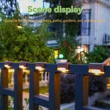 4 件装户外太阳能 LED 楼梯灯装饰氛围防水灯适用于楼梯花园别墅路径照明