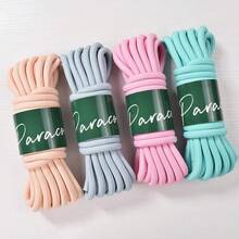 8.5mm Polyester Braided Umbrella Cord - 5m/16ft Multi-Color Craft Rope For Pet Leashes, DIY Bags, Keychains & Outdoor Projects - Durable, Smooth Texture, Vibrant Mixed Colors, Craft Supplies, Keychain Making, Decorative Rope, Sturdy Construction - Multicolor - View 3
