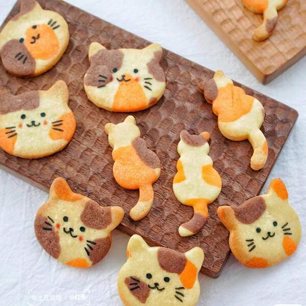 5 pièces Ensemble de découpoirs à biscuits en forme de chat - Outils de cuisine DIY pour la cuisson, convient pour les sandwiches, biscuits, décoration de fête de chat et la réalisation de fondants avec un thème animal de compagnie, design mignon, décoration de gâteau, pour les amateurs de pâtisserie et les amoureux des animaux de compagnie