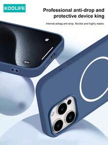 1pc Koolife Thin Ring Magnetic Liquid Silicone Phone Case, Ultra-Thin Anti-Slip Anti-Drop, Solid Color Skin Feel, Compatible With Iphone 17 ProMax/17/17 Pro/17 Air/11/12/12 Pro/12 Plus/13/13 Pro/13 ProMax/14/14 Pro/14 ProMax/15/15 Plus/15 Pro/15 ProMax/16/16 Plus/16 Pro/16 ProMax/16e - Royal Blue - View 8