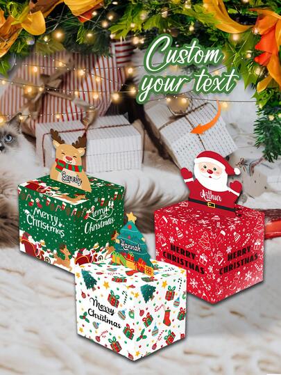 Decoraciones navideñas personalizadas y lindas, hucha de regalo en efectivo navideña, hucha sorpresa, regalo en efectivo para adultos, hucha de efectivo divertida y DIY para vacaciones para mujeres, hombres, niñas, niños, mamá, papá y amigos.