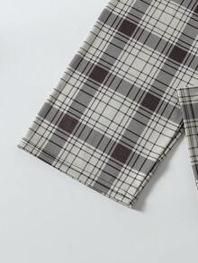 2 件套秋冬青少年男孩保暖内衣套装，长袖上衣和长裤，保暖睡衣 - 杏色 - 查看 10