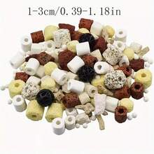 Bile nano în 5 culori, bile de cuarț, inele ceramice 10 în 1, pietre vulcanice - mediu filtrant multifuncțional pentru acvariu