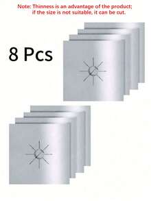 1/4/8件装燃气灶防污防油垫可水洗清洁垫炉头保护垫耐脏耐热垫防火材料煤气灶保护垫适用于家用燃气灶家居用品