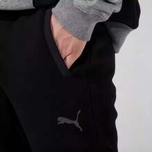 Puma 男士保暖内衬休闲运动针织裤 - 黑色 - 查看 5