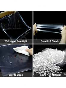 10pcs Transparent Plastic Hanging Storage Bags - Reusable, Waterproof, Dustproof | Durable PE Material, Clear Design, Suitable For Home, Dorm, Classroom Organization - Multicolor - View 7