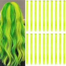 Clip In Hair Extensions 22 Inch 20Pcs/10Pcs Colored Hair Extensions Party Highlights Long Straight Synthetic Hairpieces For Women