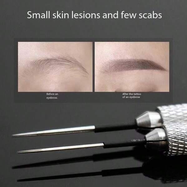 20/50 pièces Aiguilles de microblading R3/R5 Lame Maquillage semi-permanent Aiguilles de tatouage de sourcils pour stylo manuel de tatouage de sourcils de microblading