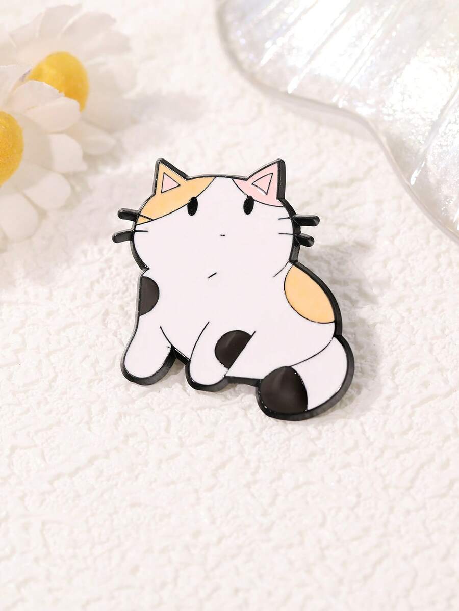 Cute Calico Cat Enamel Pin Fashion Decorative Brooches Ornaments Lapel Bag Badges Jewelry Gifts 2025 New Style Christmas Men Gifts Bag Pins