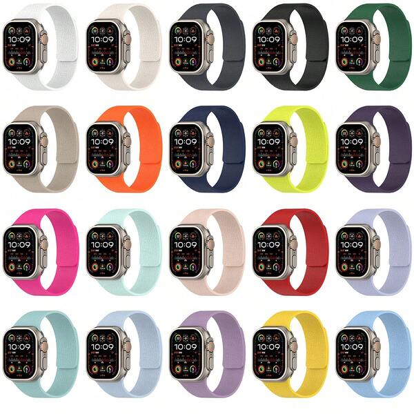 1pc Bands For Compatible With Apple Watch 38mm 40mm 42mm 44mm 41mm 45mm 46mm 49mm Ultra Watch Series 10 9 8 7 6 5 4 3 2,Red Litchi-Grain Magnetic Watch Strap Watch Strap Apple Silicone Watch Strap For Women Man For Apple Watch Band