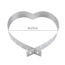 Anillos para pastel anillos para Mousse y magdalenas utensilios para hornear en forma de corazón anillos de pastelería DIY herramienta para pastel - ComoSeMuestra - Ver 3