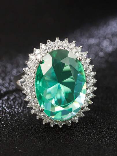 1 peça de prata S925 8 quilates, pedra preciosa cultivada em laboratório, presente de casamento elegante, perfeito para o dia das mães, Natal