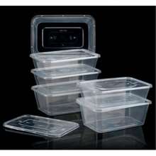 50pcs Disposable Meal Prep Containers With Lids, Stackable And Microwave , Suitable For Meal Prep And Takeout, Durable Rectangular Bento Boxes For Healthy Eating