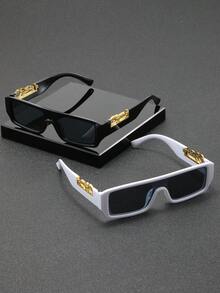 1 par herrglasögon i retrostil med personlig design, lämpliga för olika tillfällen - Vitt - Visa 14