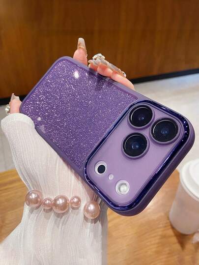 奢华闪光镜头贴膜全摄像头保护手机壳，适用于 17 Pro Max、17 Pro、17 Air、16、15、14、13、12 Pro Max、16 Plus、11，柔软硅胶防震边框保护套