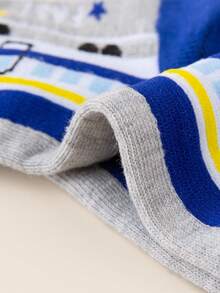 3/6/9 Pairs Baby/Toddler Socks, Car/Dinosaur/Cartoon Pattern Decor, Classic Minimalist Design, Breathable Comfortable Soft Skin-Friendly Fashion Versatile Socks, Suitable For Daily Life, Holidays, Back To School, Outdoor Play, Casual Wear, Random Color & Style