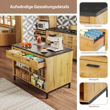 Stationary Storage Islands - Black+Natural + MDF + European - View 3