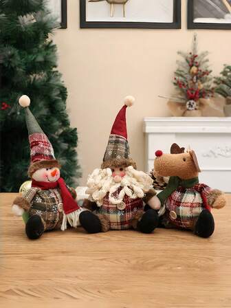 Santa Claus Doll Chritmas Decarations Home 2025 Decor Able Elk Doll Chritmas Ormaments Xmas Gifts Happy New Yeur 2025