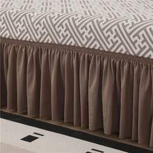 Bohemian Cationic Jacquard High Elasticity Sofa Cover With Skirt, Bohemian Baroque Style Elastic Breathable Sofa Cover - Pet Friendly, Machine Washable - Polyester Fiber And Spandex Blend, Jacquard Fabric Suitable For One To Four Seater Sofas