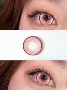 JeweLens 1副泡泡粉色美瞳，动漫万圣节主题 - 粉色 - 查看 3