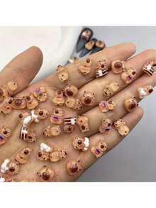 20/40/100 件装可爱卡通海豚树脂饰品，适合 DIY 美甲装饰、迷你小屋装饰、水族箱装饰、家居装饰 - 彩色 - 查看 12